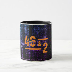 抽象芸術バイナリーインスパイアコードアートワーク46&2 マグカップ