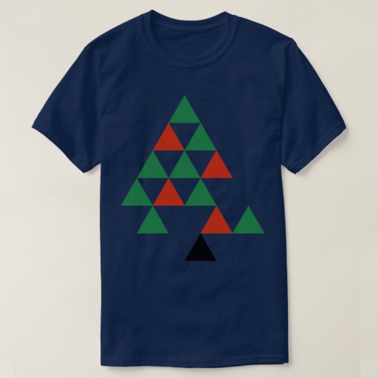 抽象芸術バウハウスクリスマスツリー Tシャツ (デザイン正面)