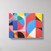 抽象芸術バウハウスジオメトリックアート キャンバスプリント (正面)