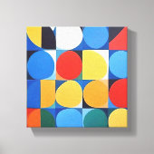 抽象芸術バウハウスジオメトリックアート キャンバスプリント (正面)