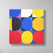 抽象芸術バウハウスジオメトリックアート キャンバスプリント (正面)