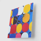 抽象芸術バウハウスジオメトリックアート スクエア壁時計 (傾斜)