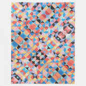 抽象芸術バウハウスジオメトリックアート フリースブランケット (正面)