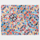 抽象芸術バウハウスジオメトリックアート フリースブランケット (正面(横))