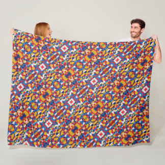 抽象芸術バウハウスジオメトリックアート フリースブランケット