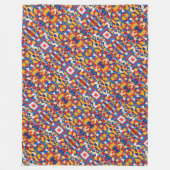 抽象芸術バウハウスジオメトリックアート フリースブランケット (正面)