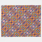 抽象芸術バウハウスジオメトリックアート フリースブランケット (正面(横))