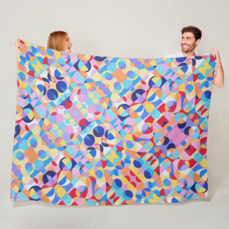 抽象芸術バウハウスジオメトリックアート フリースブランケット