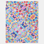 抽象芸術バウハウスジオメトリックアート フリースブランケット (正面)