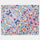 抽象芸術バウハウスジオメトリックアート フリースブランケット (正面(横))