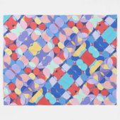 抽象芸術バウハウスジオメトリックアート フリースブランケット (正面(横))