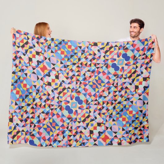 抽象芸術バウハウスジオメトリックアート フリースブランケット (インサイチュ)