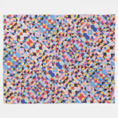 抽象芸術バウハウスジオメトリックアート フリースブランケット (正面(横))