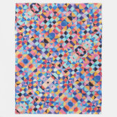 抽象芸術バウハウスジオメトリックアート フリースブランケット (正面)