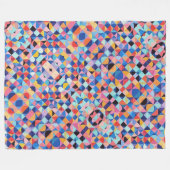 抽象芸術バウハウスジオメトリックアート フリースブランケット (正面(横))