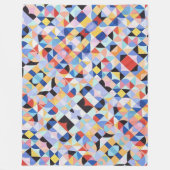 抽象芸術バウハウスジオメトリックアート フリースブランケット (正面)