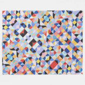 抽象芸術バウハウスジオメトリックアート フリースブランケット (正面(横))