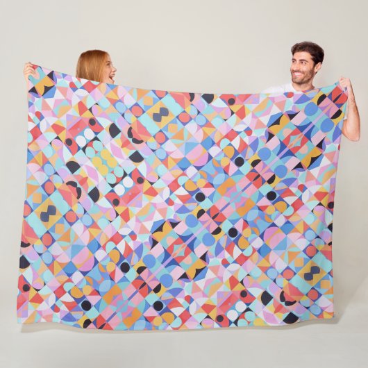 抽象芸術バウハウスジオメトリックアート フリースブランケット (インサイチュ)