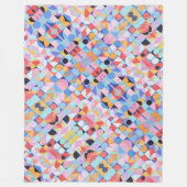 抽象芸術バウハウスジオメトリックアート フリースブランケット (正面)