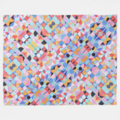 抽象芸術バウハウスジオメトリックアート フリースブランケット (正面(横))