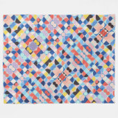 抽象芸術バウハウスジオメトリックアート フリースブランケット (正面(横))