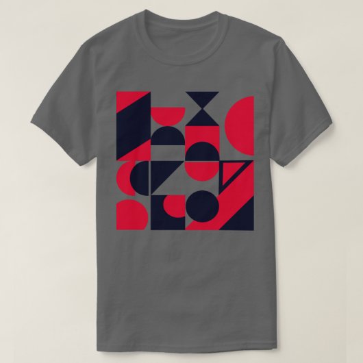 抽象芸術バウハウス幾何学模様 Tシャツ (デザイン正面)