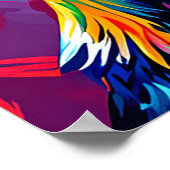 抽象芸術バセンジドッグポートレート ポスター (角)