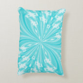 抽象芸術バタフライアクアアクセント枕 アクセントクッション (裏面(縦))