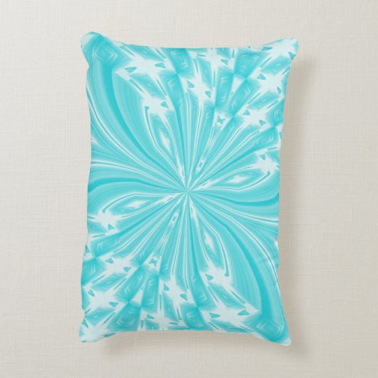抽象芸術バタフライアクアアクセント枕 アクセントクッション (裏面(縦))