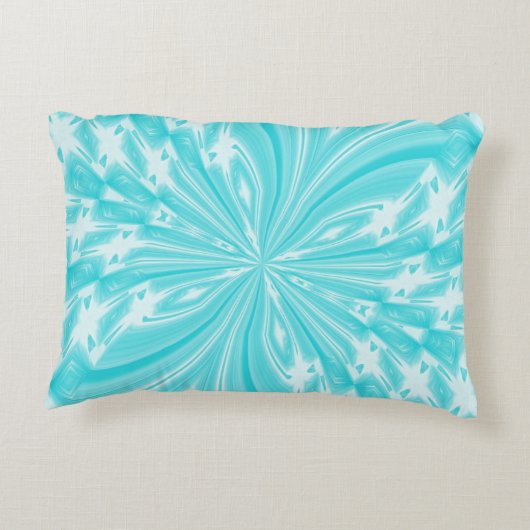 抽象芸術バタフライアクアアクセント枕 アクセントクッション (裏面)