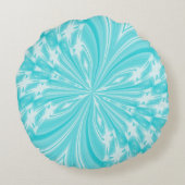 抽象芸術バタフライアクアラウンド装飾用クッション ラウンドクッション (裏面)