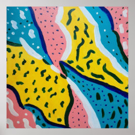 抽象芸術バタフライアート ポスター