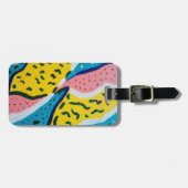 抽象芸術バタフライアート ラゲッジタグ (正面横)