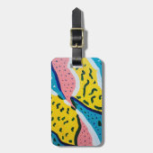 抽象芸術バタフライアート ラゲッジタグ (正面縦)