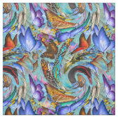 抽象芸術バタフライウイングリピート ファブリック (見本)