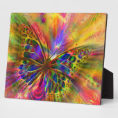 抽象芸術バタフライウォーターカラーアート フォトプラーク (側面)