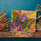 抽象芸術バタフライウォーターカラーアート フォトプラーク (側面)