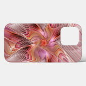 抽象芸術バタフライカラフルフラクタルアートイニシャル Case-Mate iPhoneケース (裏面 (横))