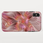 抽象芸術バタフライカラフルフラクタルアートイニシャル Case-Mate iPhoneケース (裏面(横))