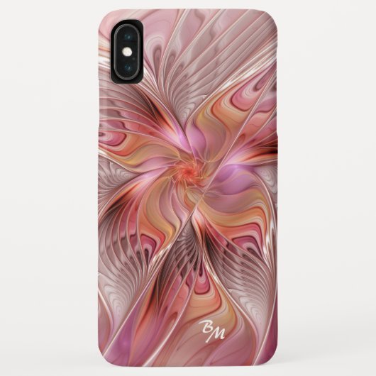 抽象芸術バタフライカラフルフラクタルアートモノグラム Case-Mate iPhoneケース (裏面)