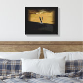 抽象芸術バタフライシルエット撮影 キャンバスプリント (インサイチュ (寝室))
