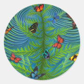 抽象芸術バタフライドリームガーデン ラウンドシール (正面)