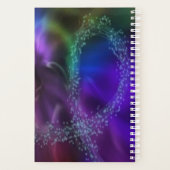 抽象芸術バタフライネオンブルーパープルライフカラフル プランナー手帳 (裏面)