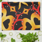 抽象芸術バタフライハート16x24inティータオル キッチンタオル (折り畳み)