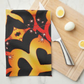 抽象芸術バタフライハート16x24inティータオル キッチンタオル (四つ折り)