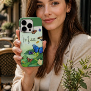 抽象芸術バタフライパーソナライズされた畑 Case-Mate iPhone 14 PRO MAXケース