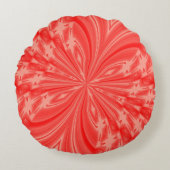 抽象芸術バタフライピーチラウンド装飾用クッション ラウンドクッション (正面)