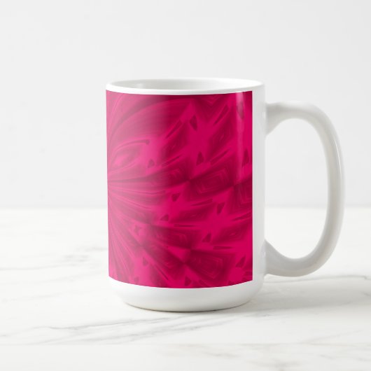 抽象芸術バタフライラズベリーピンクコーヒーマグ コーヒーマグカップ (右)