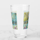 抽象芸術バタフライ&フローラデザイン タンブラーグラス (右)