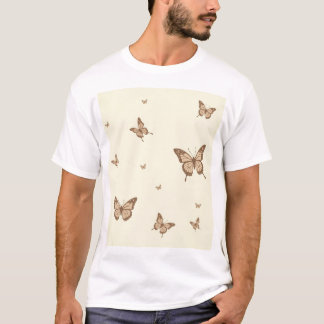 抽象芸術バタフライTシャツデザイン Tシャツ